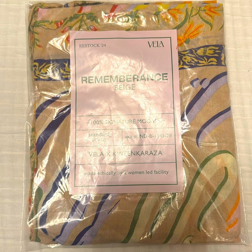 NWT Vela Scarves Remembrance Beige modal hijab scarf standard size